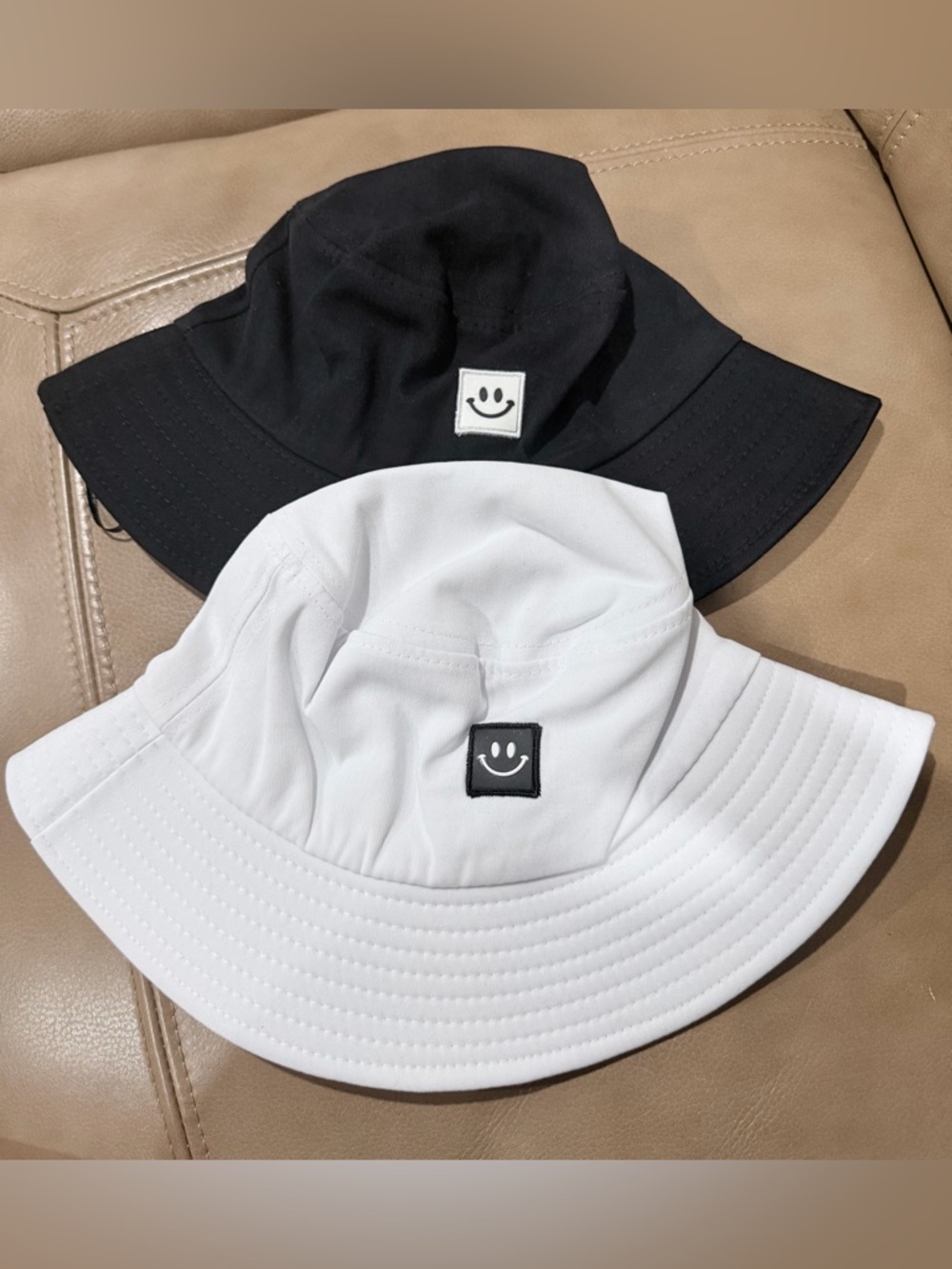 Kids Sun Hat Smile Face Bucket Hat for Girls Boys Summer Sun Protection Cotton..